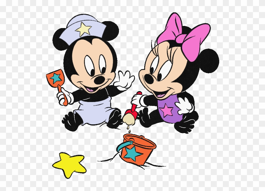 Disney Baby Minnie Mouse Cartoon - Mickey N Minnie Baby Clipart