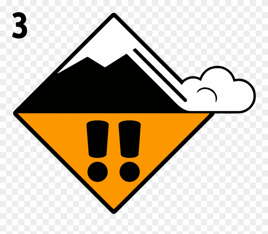 Avalanche Considerable Danger Level Clipart