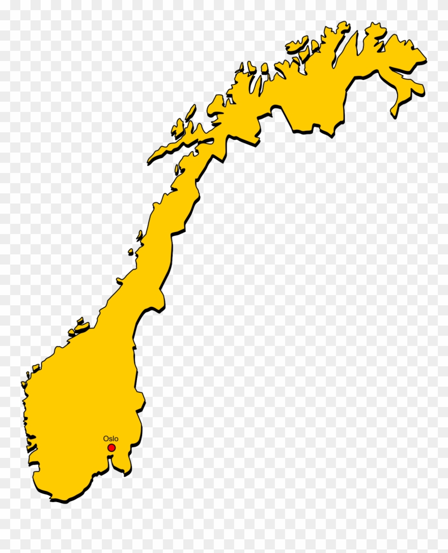 Norwegen - Norwegen Karte Clipart - Png Download