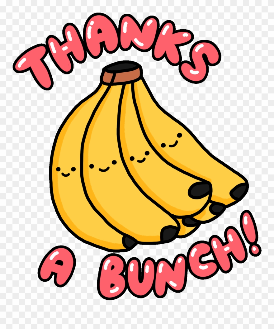 Illustration Thank You Sticker By Idil Keysan - Thanks A Bunch Bananas Gif Clipart