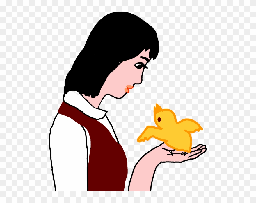 Illustration, Clipart, Icon Of Birds, Transparent Gif - 鳥 と 人 イラスト - Png Download