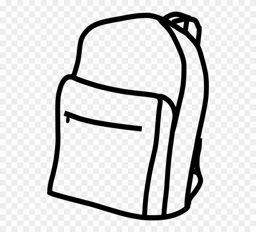 Pictures Of Backpacks 27, Buy Clip Art - Back Pack Black And White - Png Download