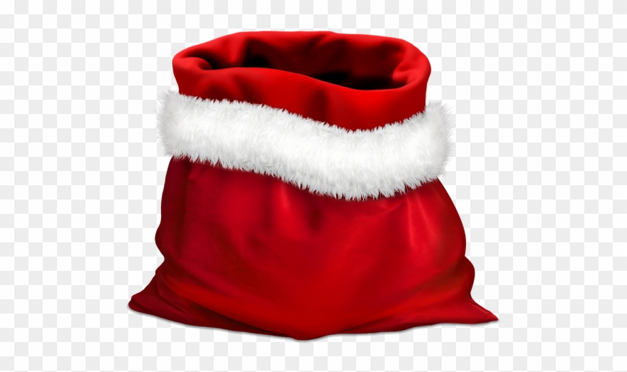 Gift, Gifts, Red Bag, Bag Of Santa Claus, Holidays - Santa Claus Bag Png Clipart