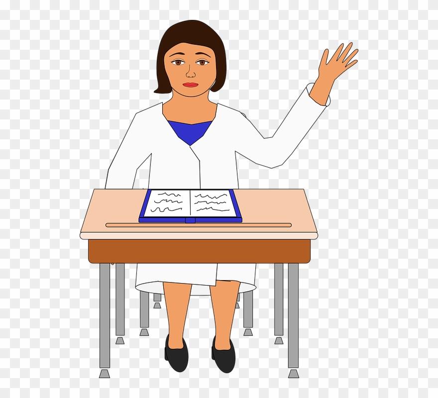Boy Desk Cliparts 18, Buy Clip Art - Person In School Desk - Png Download