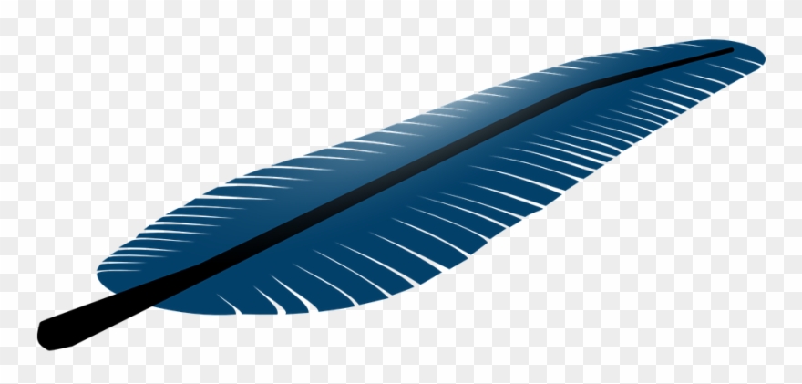 Feather Quill Cliparts 13, Buy Clip Art - Blue Feather Clipart - Png Download