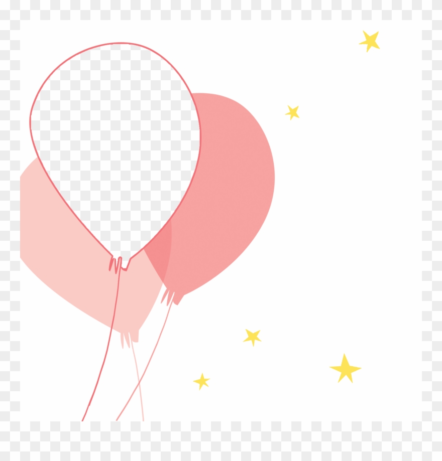 Pink Balloons Party - Birthday Invitation Balloon Template Clipart