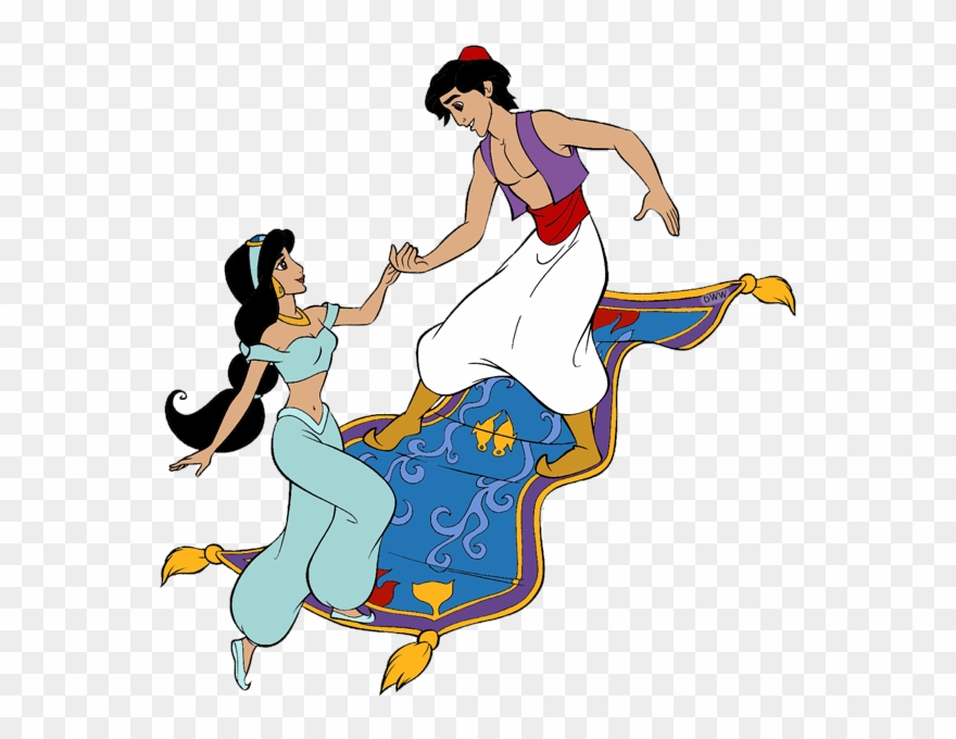 Aladdin And Jasmine Clip Art - Aladdin And Jasmine Transparent - Png Download