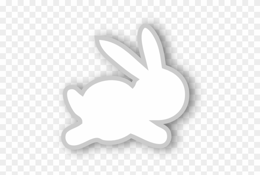 Free White Scrap Bunny Png - Emblem Clipart