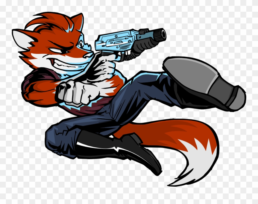 Flying Fox - Plays Lasertag - Blackfox Lasertag Clipart