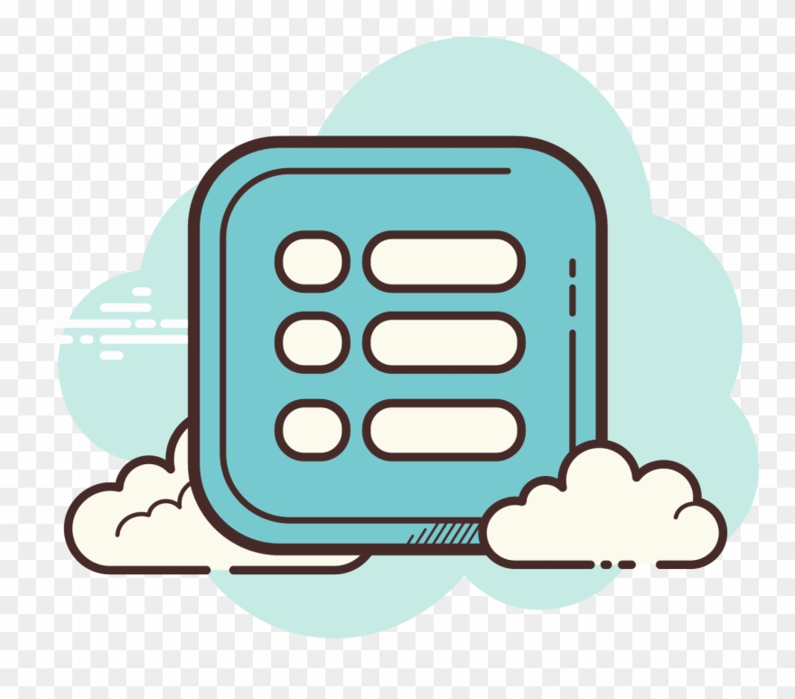 The Icon List Is Four Thick Lines, Stacked On Top Of Clipart