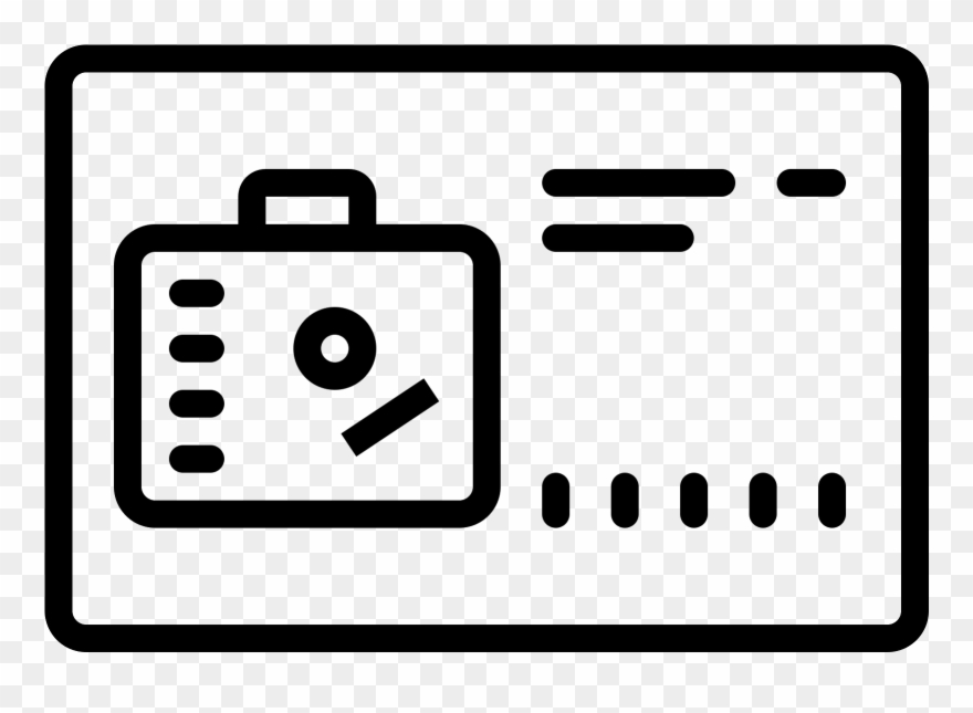 Travel Card Icon - Photography Icon Transparent Background Clipart