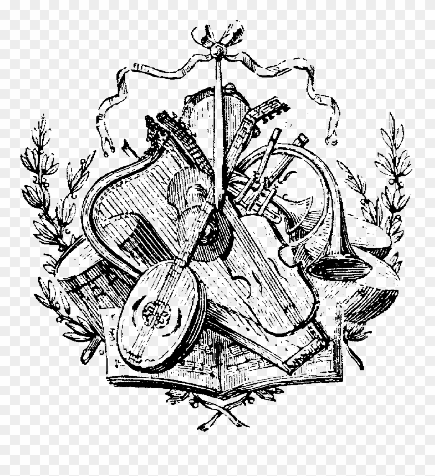 Graphic Royalty Free The Sacred Fire Music - Vintage Sketch Of Celtic Music - Mouse Pad, 8 By 8 Clipart