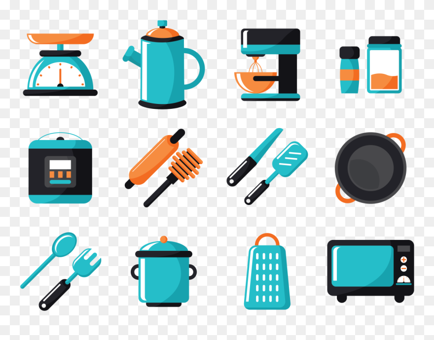 Cocina Icons Vektor - Kitchen Clipart