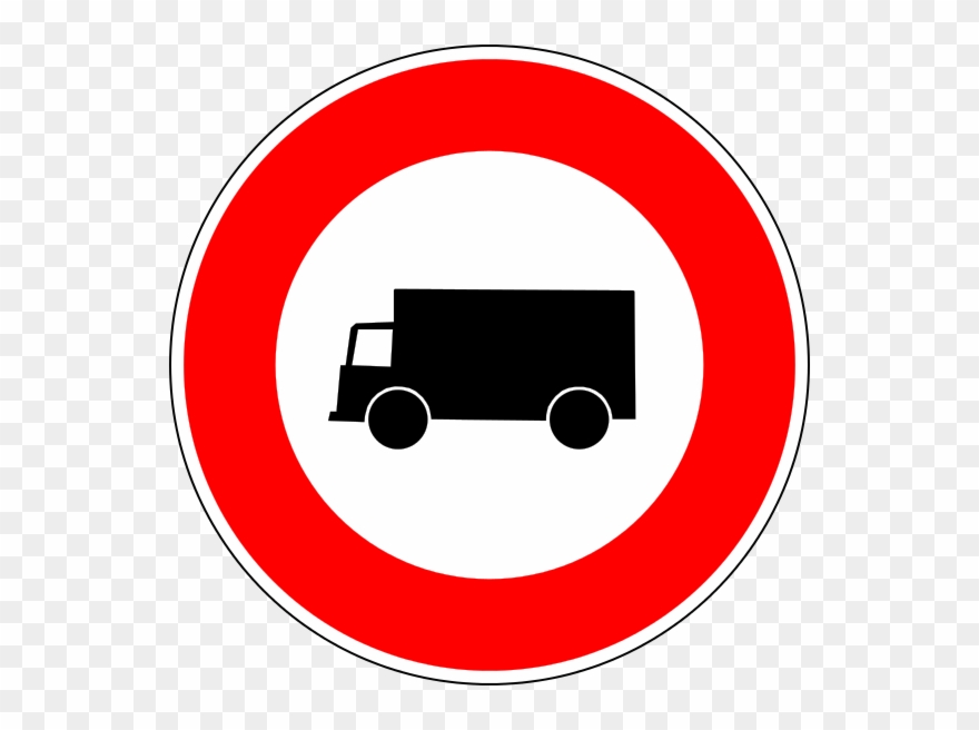 France Road Sign B8 - Panneau Interdit Au Camion Clipart