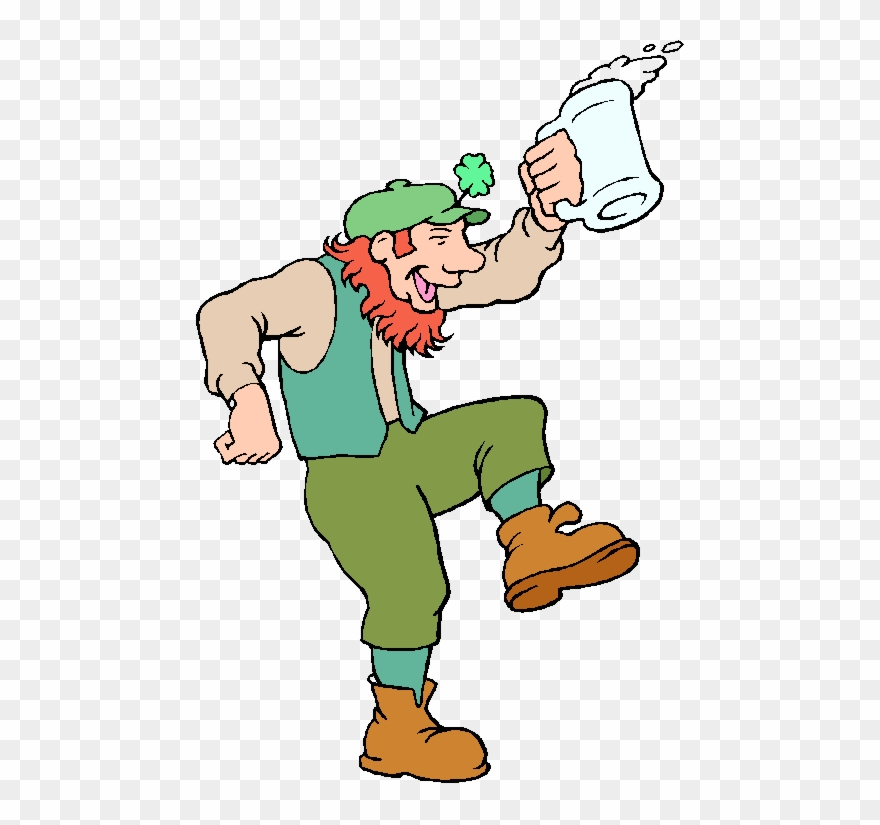 [ Img] - Drunk Irishman Dancing Bib Clipart