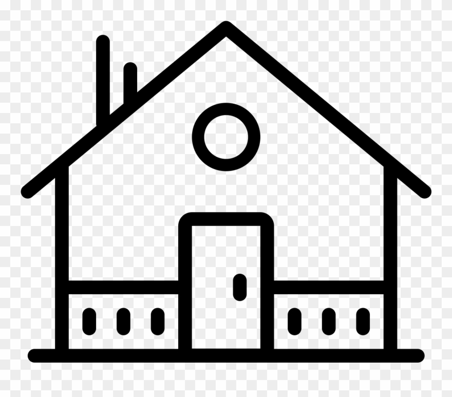 Its Where You Live, Theres A Door To Enter With A Roof - Exterior Icon Clipart