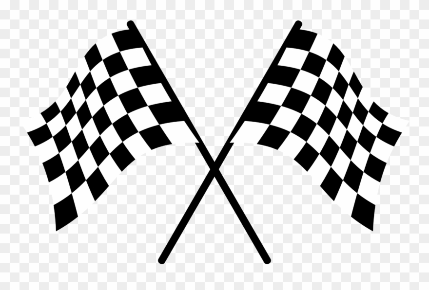Racing Flags Auto Racing Clip Art - Banderas De Carreras De Autos - Png Download