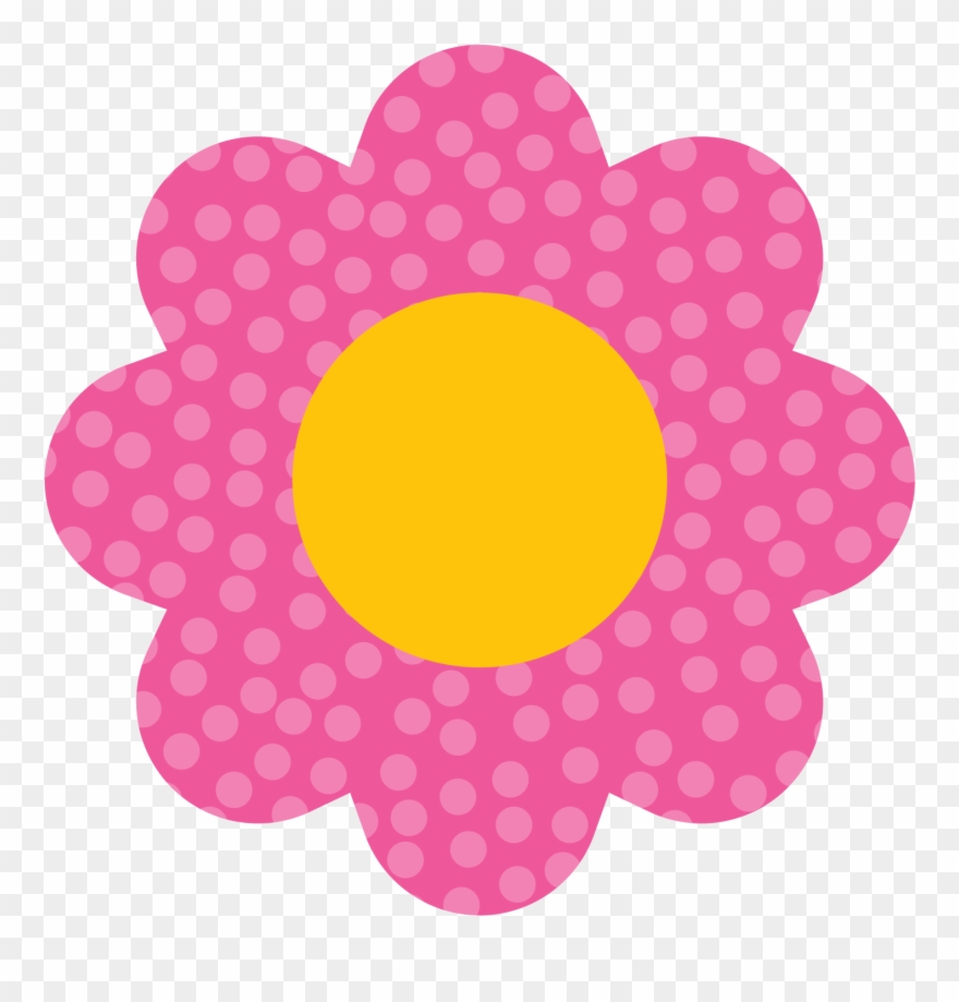 Photo By @daniellemoraesfalcao - Blue Polka Dot Flower Clip Art - Png Download