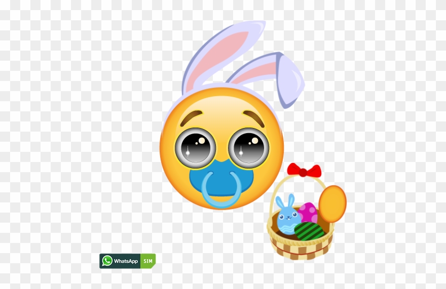 Lustiges Emoji Mit Schnuller Und Funkelnden Augen - Smiley Clipart