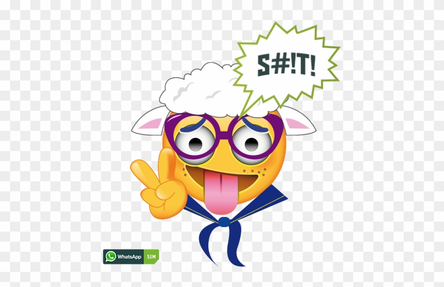 Cooles Emoji Mit Peace-zeichen Und Damenbrille - Emoticon Clipart