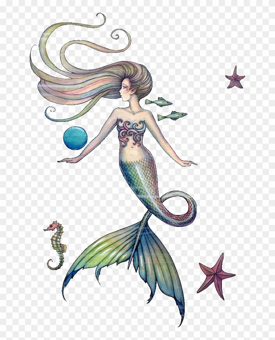 The Fantasy And Fairy Art Of Molly Harrison Mermaid - Best Angel Jalpari Clip Art - Png Download
