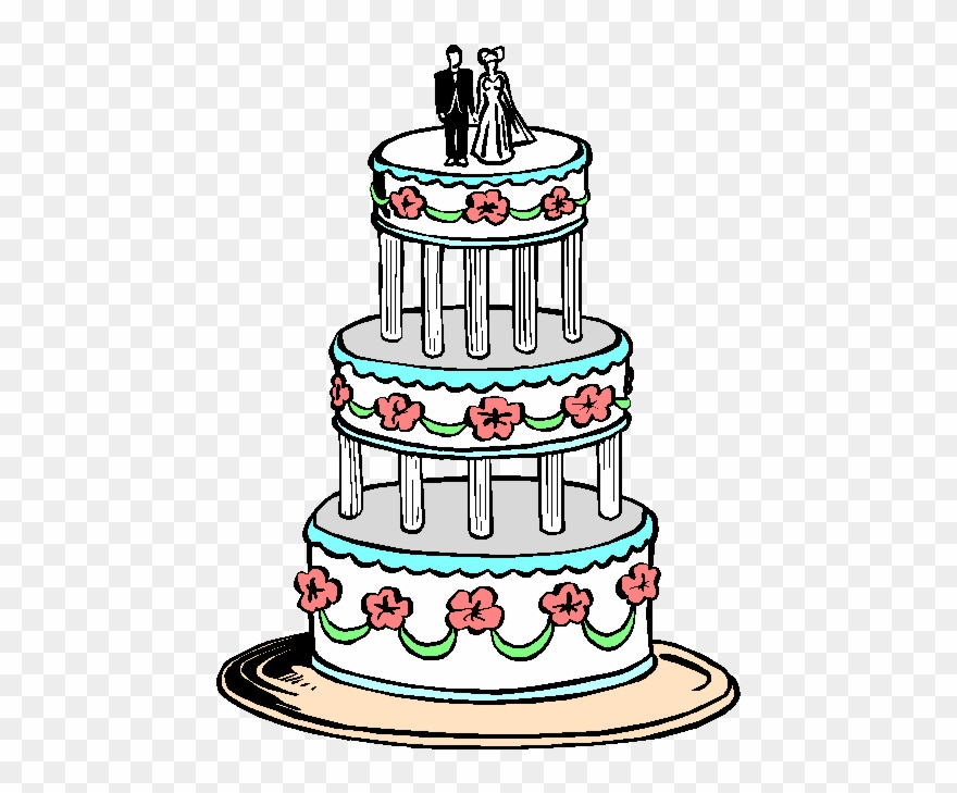 Picture Free Library 3 Tier Cake Clipart - Wedding Cake Clipart - Png Download