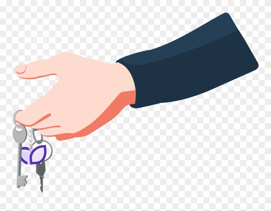 Illustration Of Hand With Keys - Illustration Clipart