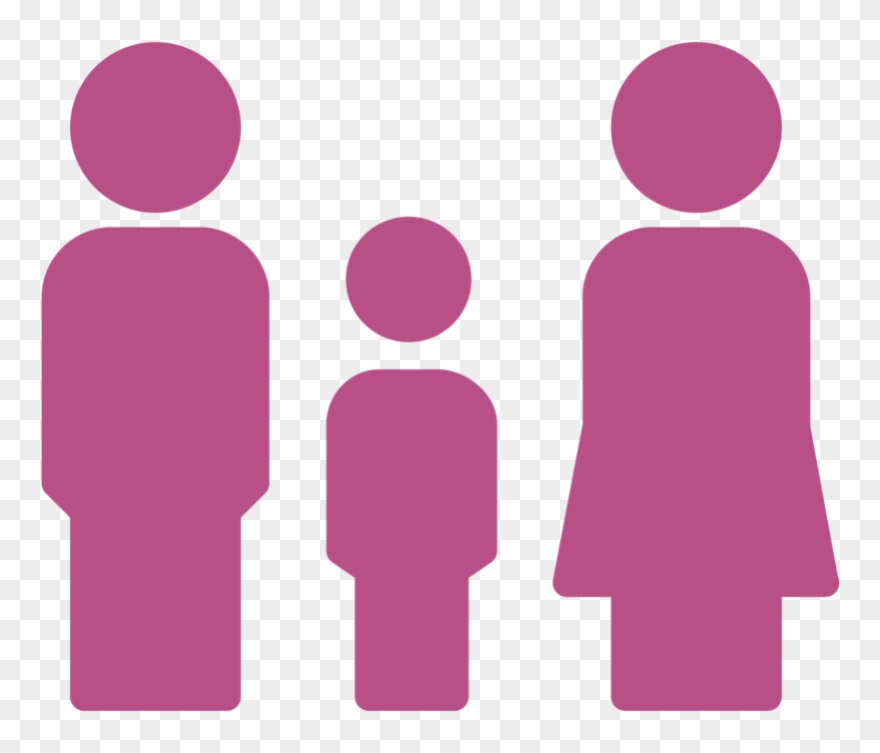 Graphic Of A Male Adult 1 Female Adult And A Child - Icon Clipart