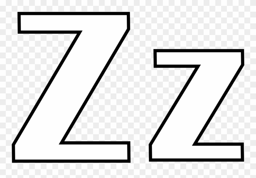 Open Book Colouring Pages 3, Buy Clip Art - Letter Z Clipart - Png Download