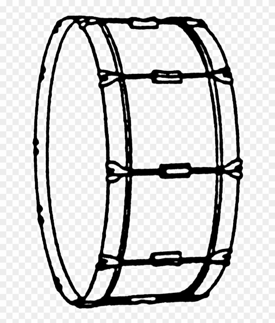 Marching Bass Drum Clip Art - Marching Bass Drum Drawing - Png Download