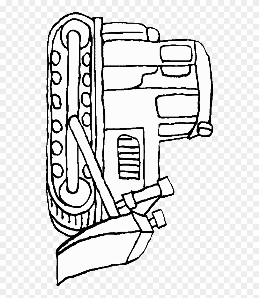 Construction Truck Coloring Pages 41 - Kleurplaat Bulldozer Clipart