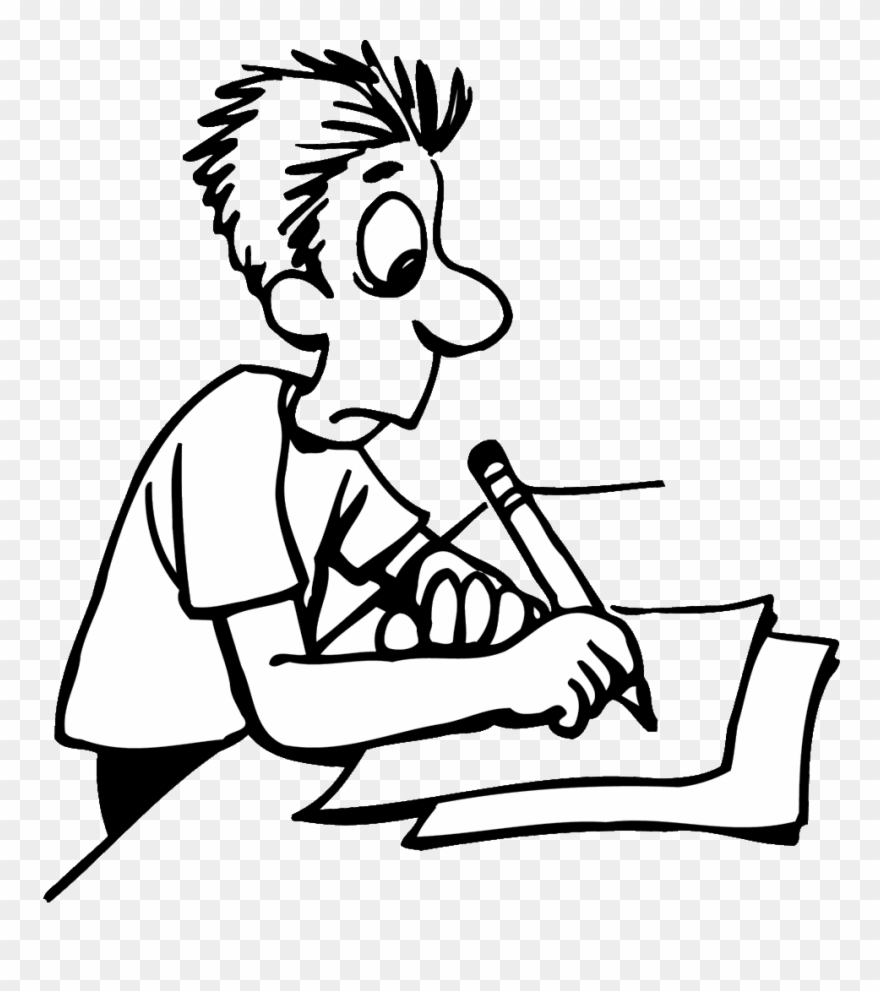 There's Lot Image - Writer Cartoon Black And White Clipart