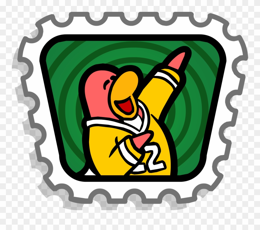 Yellowwinstamp - Club Penguin Selos Clipart