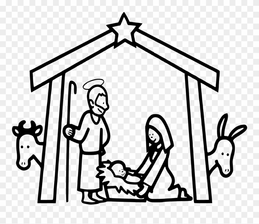 Krippenspiel In Ditzingen - Dessin Creche De Noel Clipart