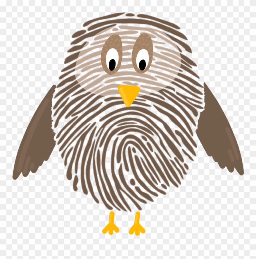 Basteln Ganz Einfach Basteln Mit Fingerabdrücken Ist - Eule Fingerabdruck Clipart
