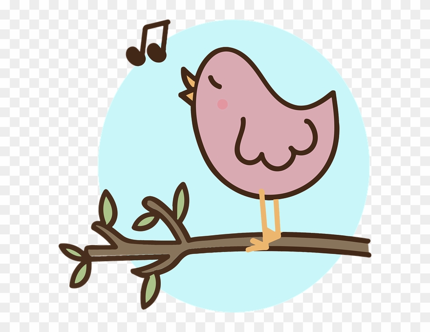 Draw A Singing Bird Clipart