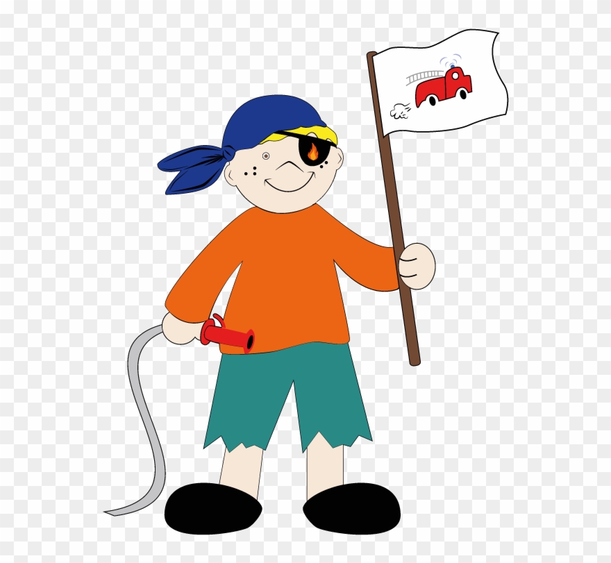 Kinderfeuerwehr Elze Startet Mit Den Löschpiraten - Cartoon Clipart