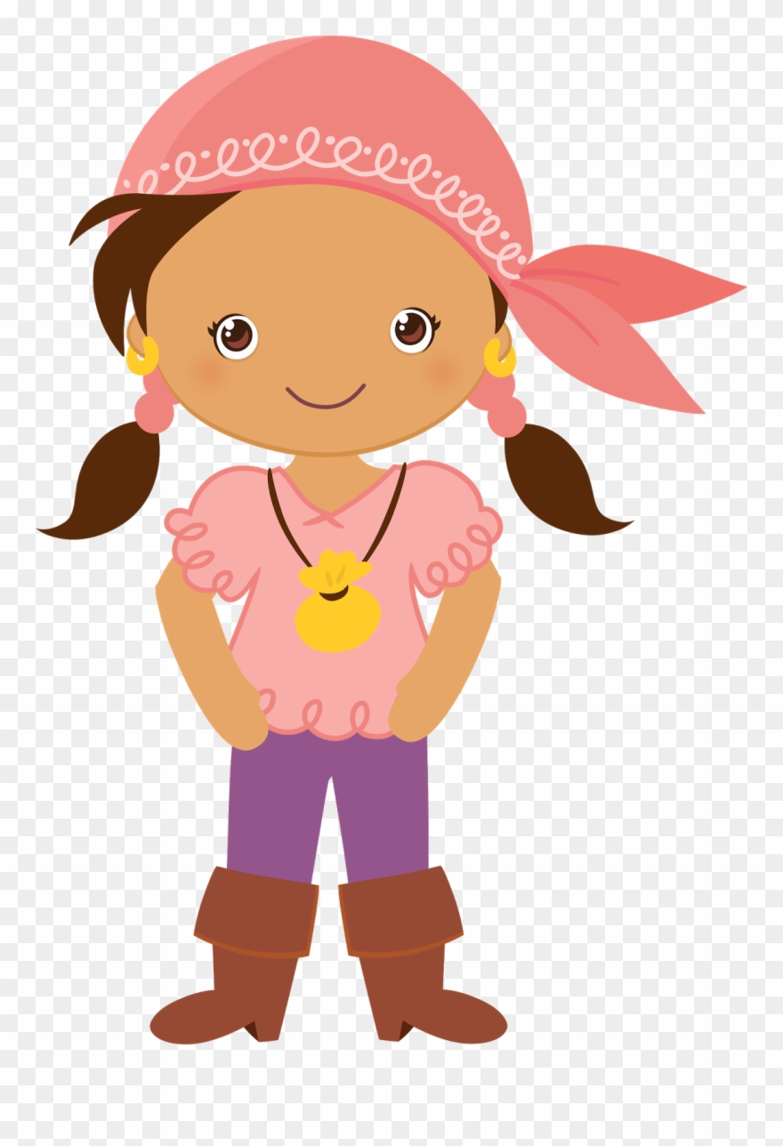 Pirata Girl Clipart, Disney Clipart, Pirate Theme, - Female Pirate Girl Pirate Clipart - Png Download