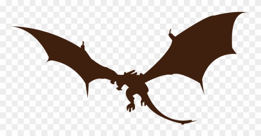 Dragon Silhouette Transparent Background Clipart