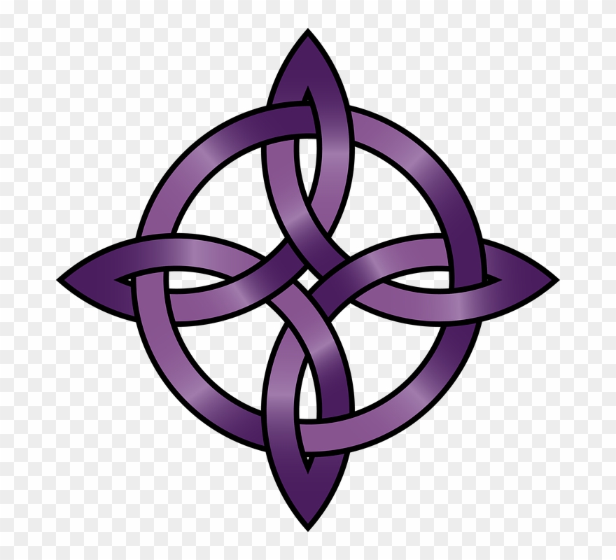 Tribal Heart And Flower Tattoo Designs 15, Buy Clip - Celtic Design Border Purple - Png Download