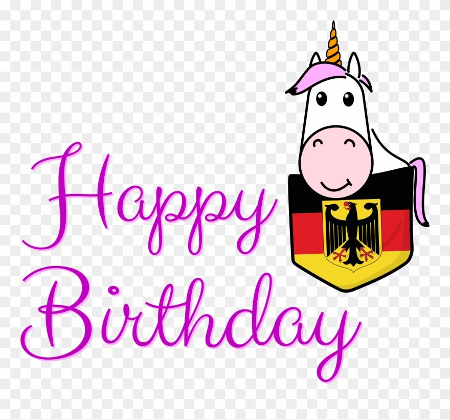 Violetta Als Deutsches Einhorn Wünscht Alles Gute Zum - Pro Pad Flags Germany 6x9 Clipart