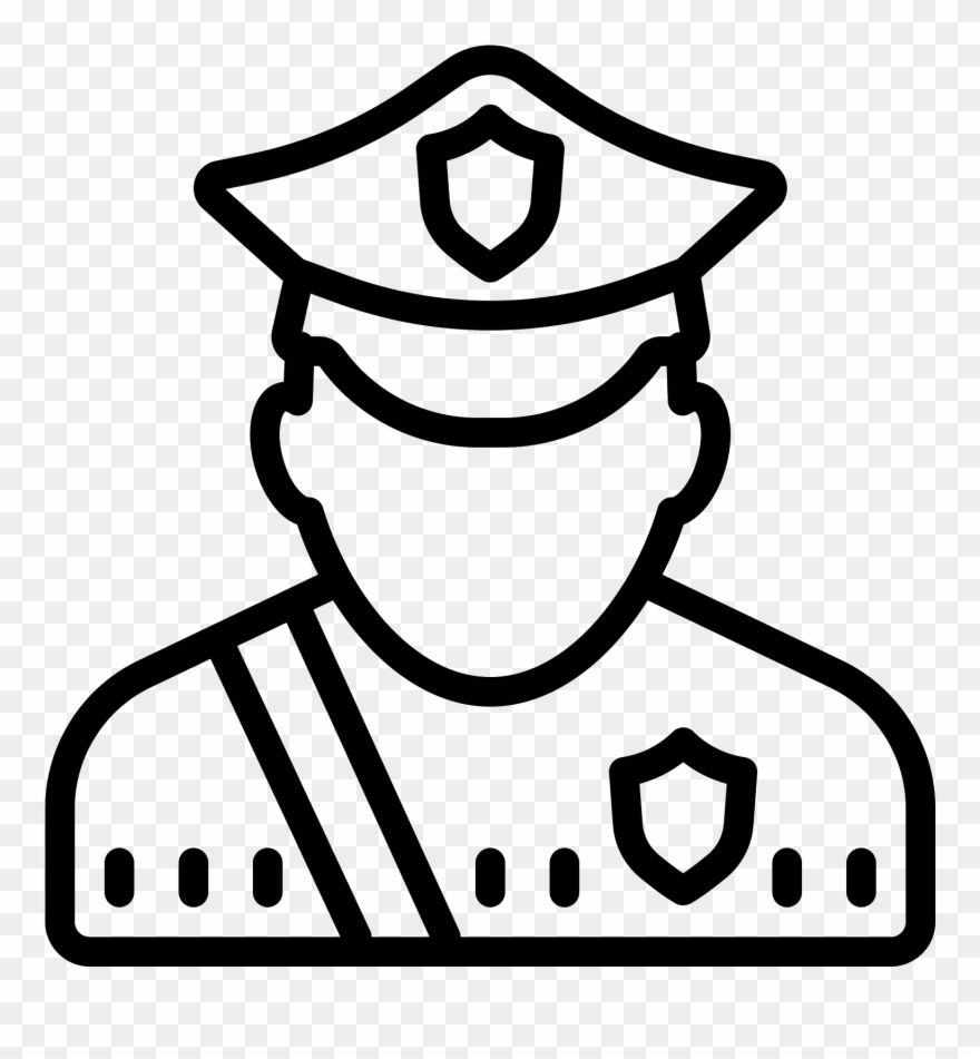 Polizist Männlich Icon - Icono Blanco De Policia Png Clipart