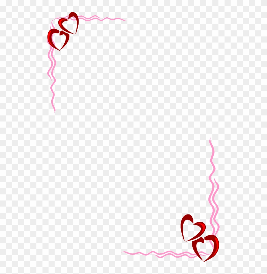 Heart Border Clipart Free Heart Border Clipart Download - Valentine Corner Border Clipart - Png Download