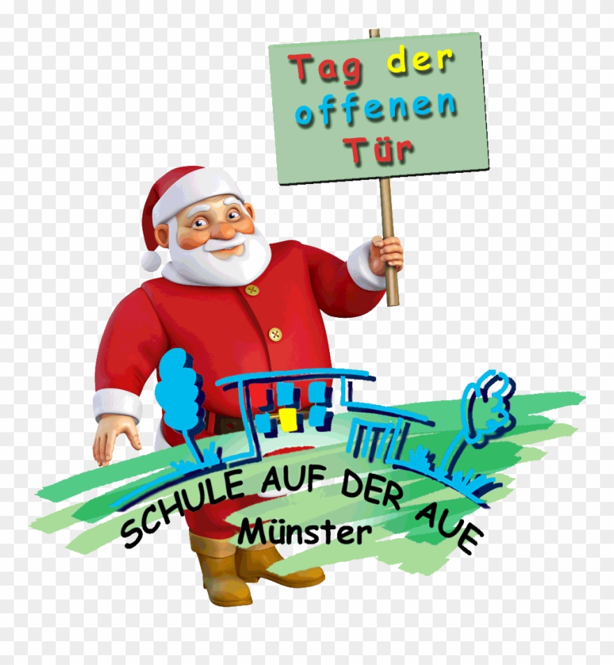 Der Nikolaus Am Tag Der Offenen Tür - Schule Auf Der Aue Clipart