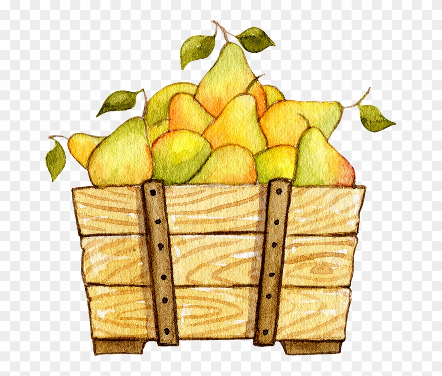 Korb Voller Birnen - Painting In Bmp Format Clipart