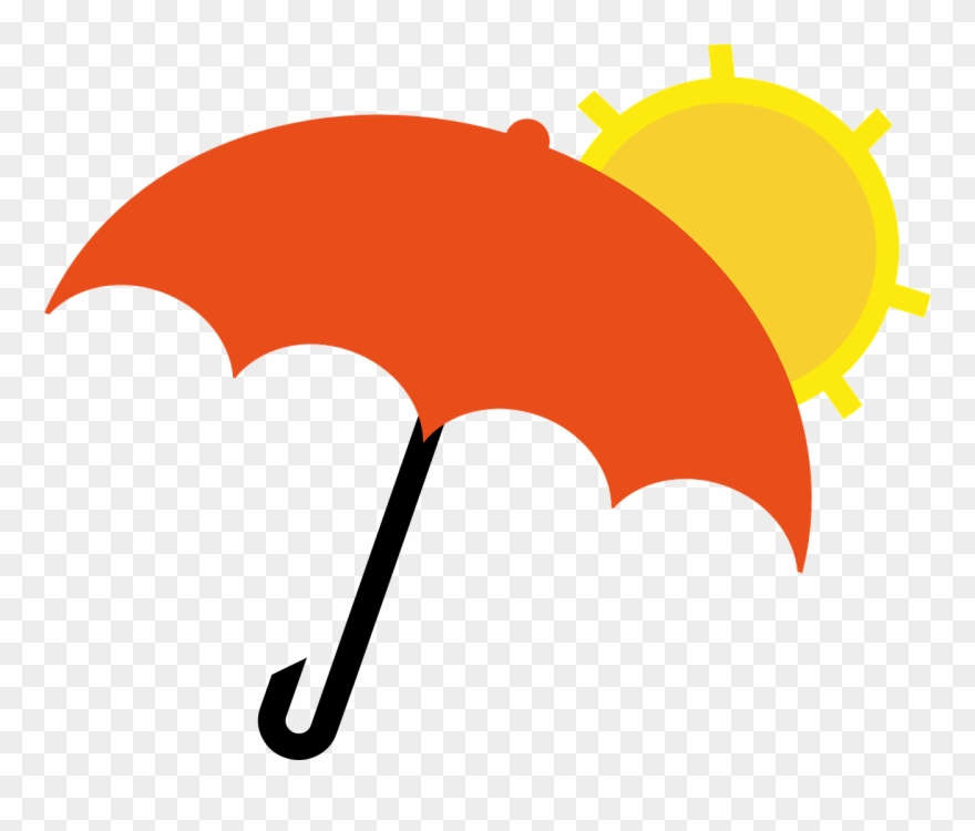 Umbrella Orange Drops Yellow Png Image - Umbrella Clipart