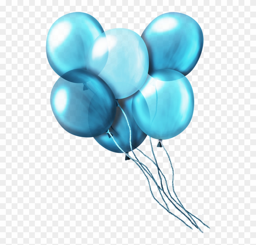Mis Laminas Para Decoupage - Blue Balloons Transparent Background Clipart