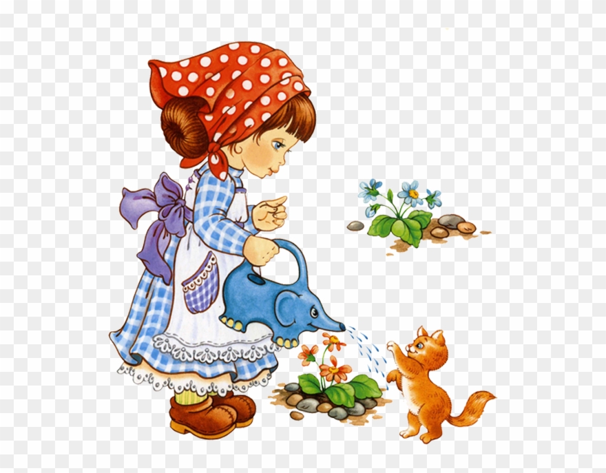 Watering Cans And People - Flores Con Mensaje Picmix Clipart