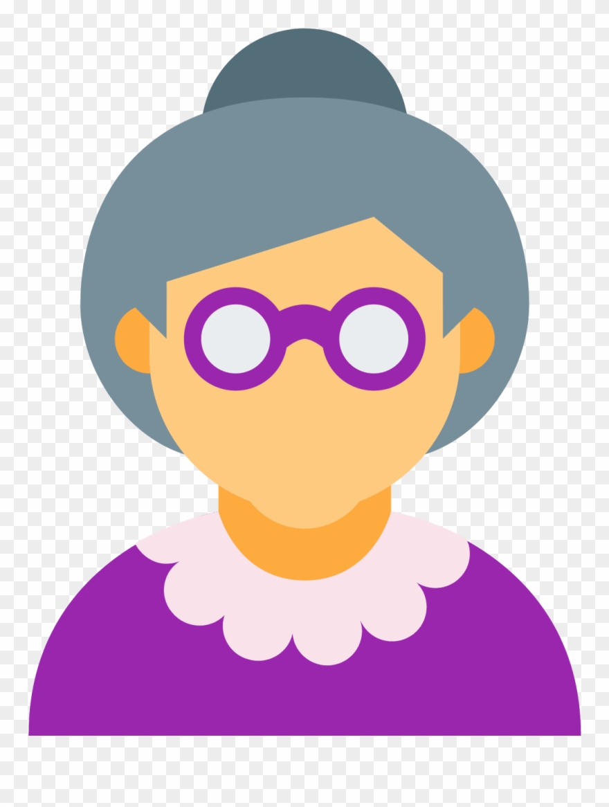Alte Frau Hauttyp 1 2 Icon - Old Woman Icon Clipart
