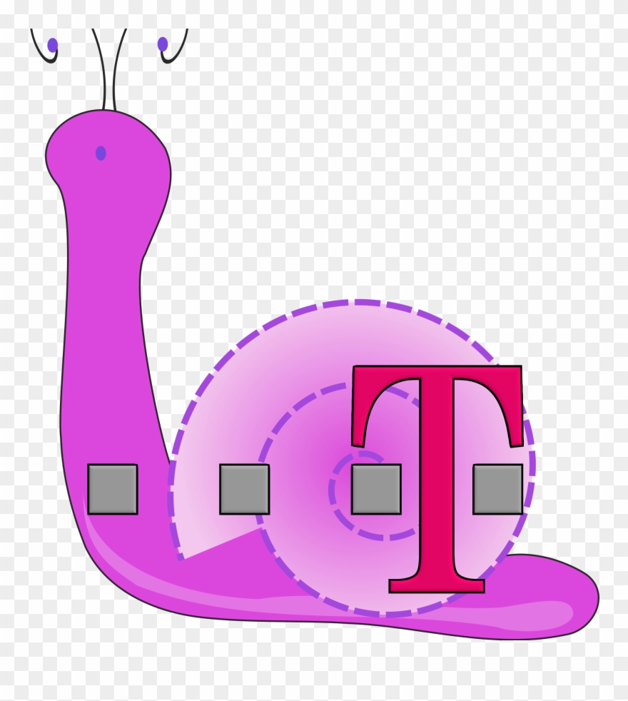 Piktogramm Einer Schnecke Mit Telekom-logo - Deutsche Telekom Clipart